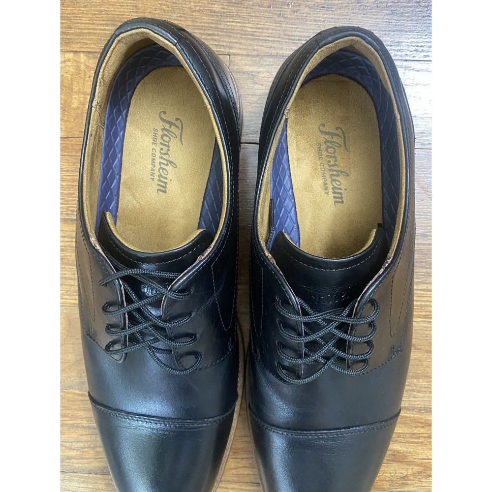 Florsheim Surge Cap Toe Oxford Mens Black Dress‎ Career Business Shoe Size 9M - Picture 5 of 10